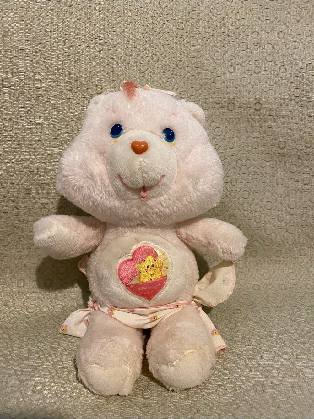 Care Bears Baby Hugs Bear Vintage 1983 Kenner 11โ Pink Heart Star Plush